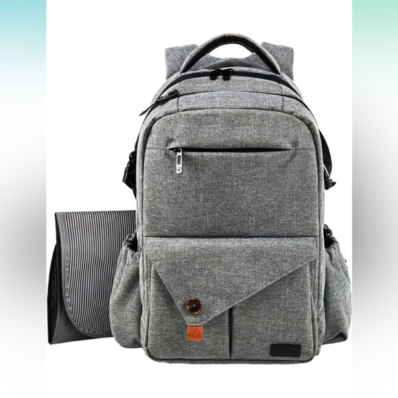 Hap Tim (Amazon) Large Diaper Backpack Grey - Picture 1 of 10